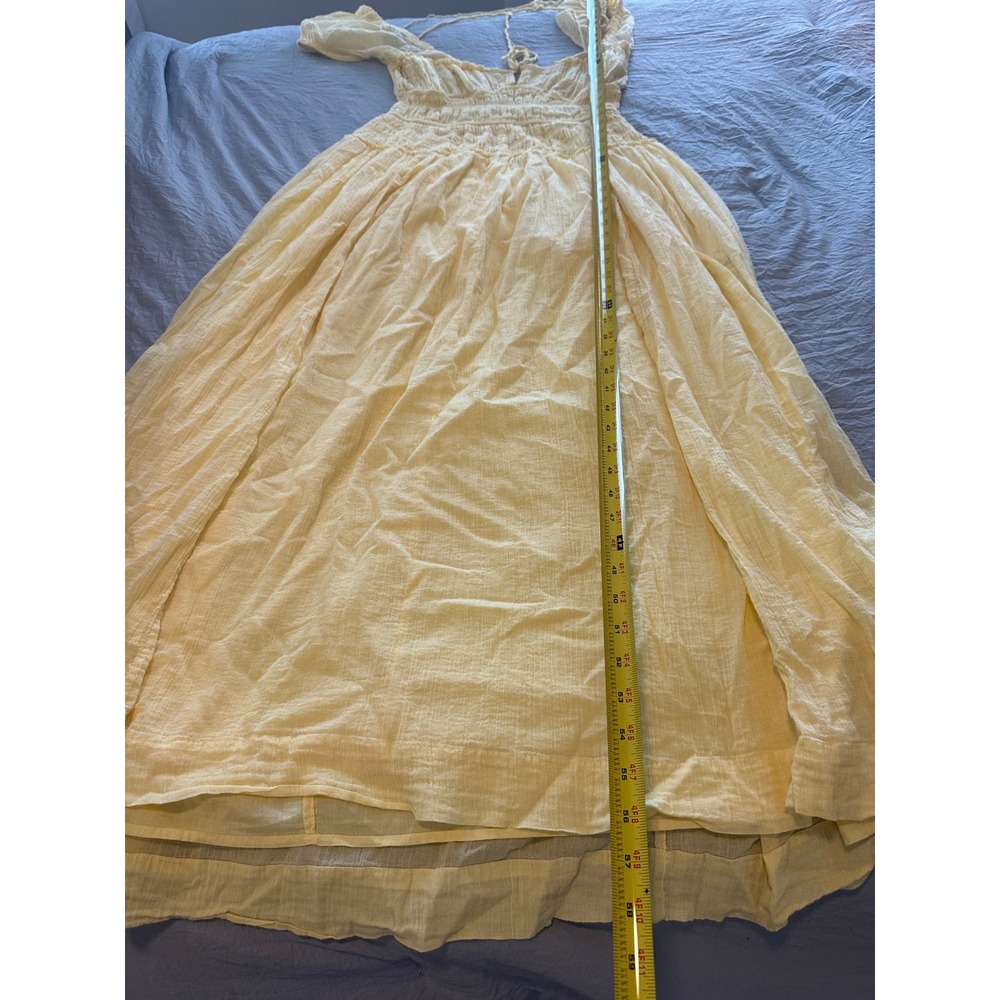 Free People Feeling Bonita Midi Dress M Women Free-est Yellow Cotton Maxi - Picture 8 of 11